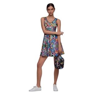 Johnny Was Bee Active Demarne Scoop Back Fit & Flare Tennis Dress Boho Chic A782